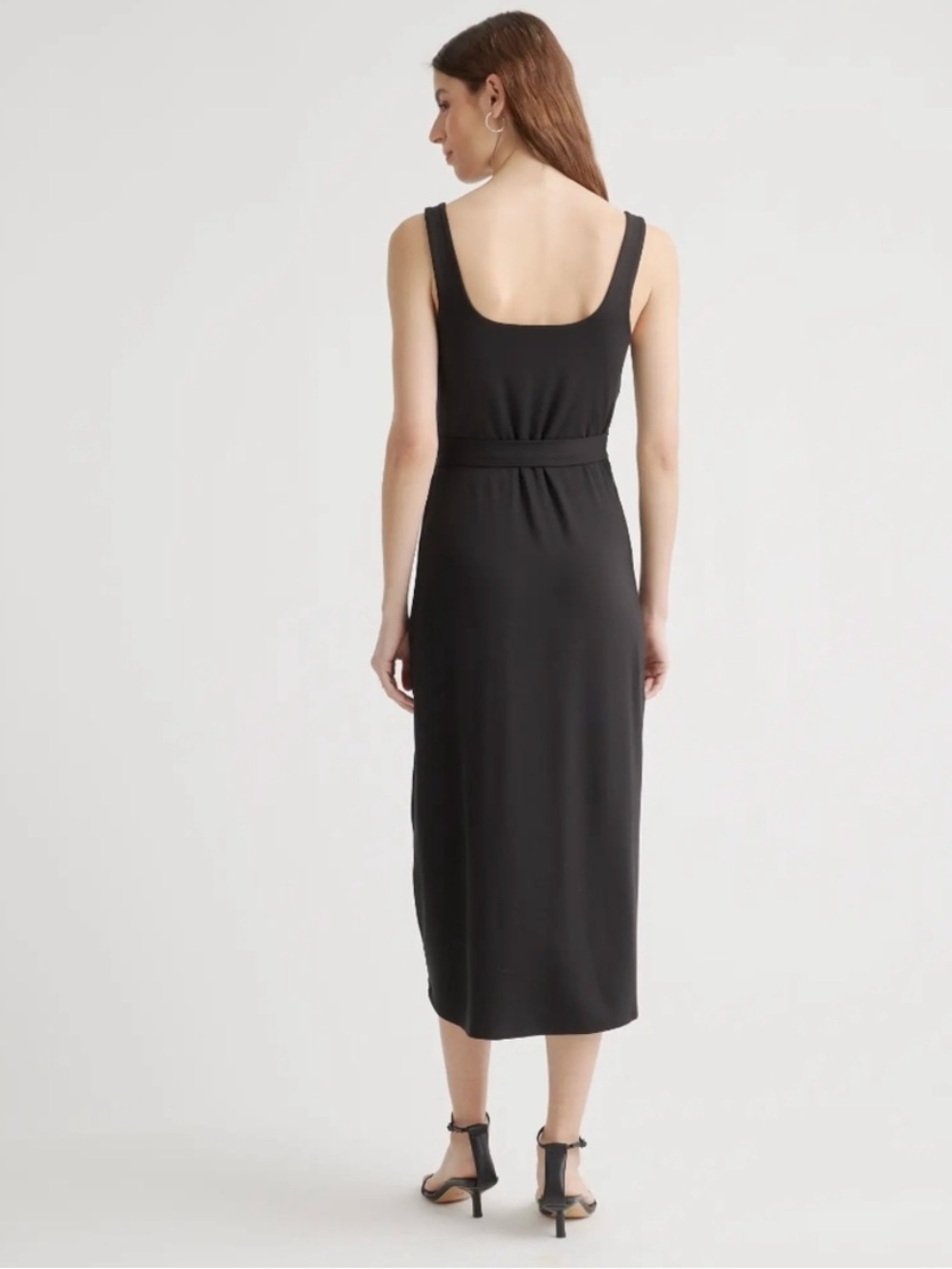 Quince Tencel Jersey Side Tie Dress NWT - Picture 3 of 7
